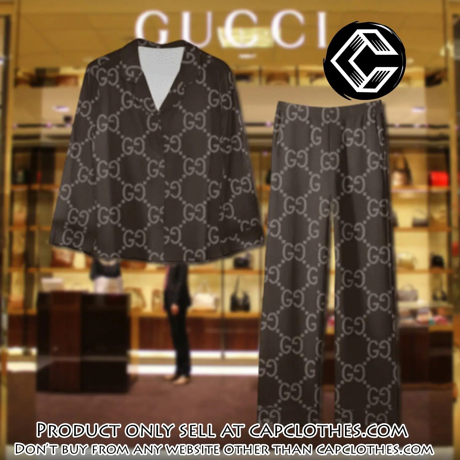 Trending luxury gc satin pajama set pjs1064 cc1817505